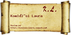 Komlósi Laura névjegykártya